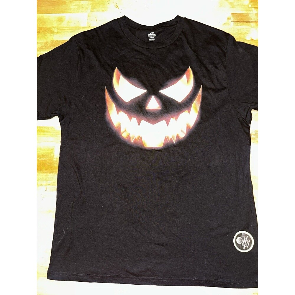 Celebrate Halloween Black Jack O'Lantern T-shirt Mens L Cotton Blend NWT